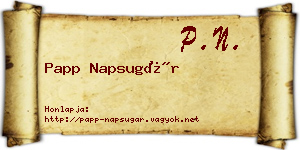 Papp Napsugár névjegykártya