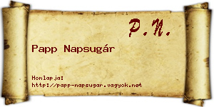 Papp Napsugár névjegykártya