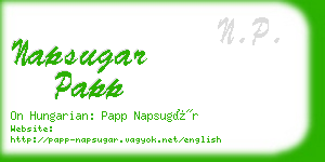 napsugar papp business card